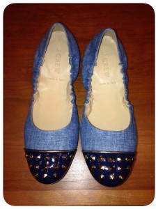 Shoes-day: Emma Studded-Toe Fabric Ballet Flats & Cleo Fabric Loafers
