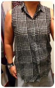 J Crew: Sleeveless Blouse in Graphic Plaid, Hugo Guinness You Are Here Sweater, Plaza Skirt in Glen Plaid