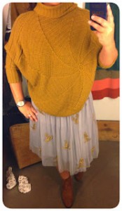 Anthropologie: Harvest Moon Poncho, Sparkled Tulle Skirt