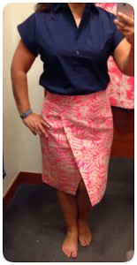 J Crew: Crossover Pencil Skirt in Plumeria Jacquard, Linen Cargo Pencil Skirt, Short-Sleeve Popover Shirt