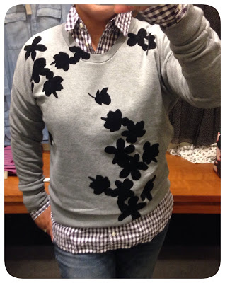 J Crew: Graphic Floral Sweatshirt, Boy Shirt in Mini Gingham